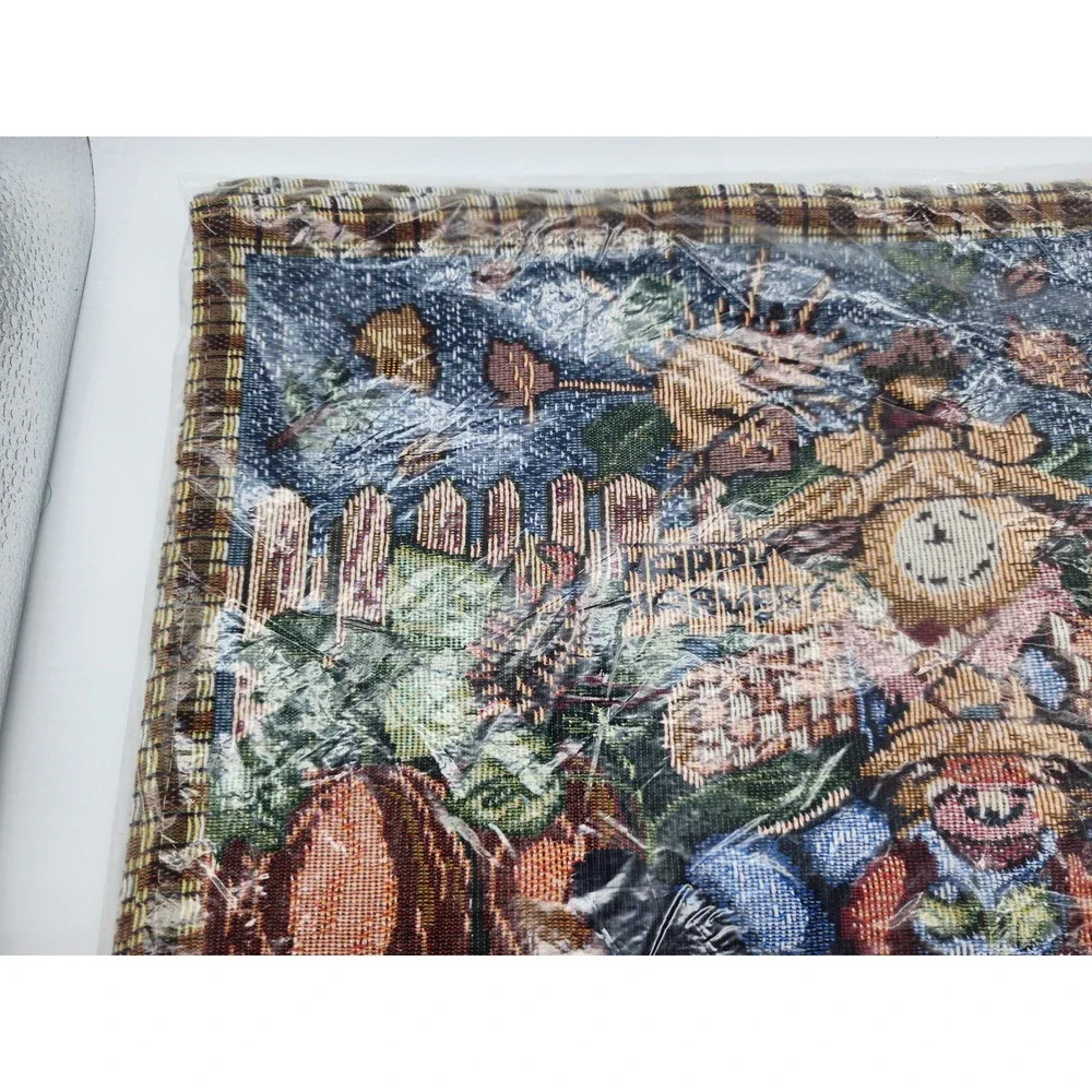 Happy Harvest Scarecrow Tapestry Placemats Set of 4 Fall Autumn Thanksgiving